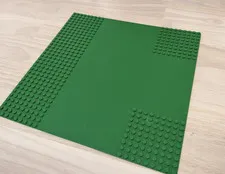 LEGO Vintage Road Green Baseplate 32 x 32 # 608 9-Stud T Intersection 1984