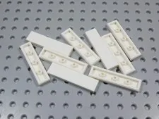 LEGO Lot of 9 White 1x4 Smooth Tiles Plates BP