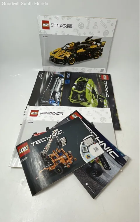 Lot Of 6 Pcs Assorted Lego Technic Mixed Instruction Manuals For Age 3+
