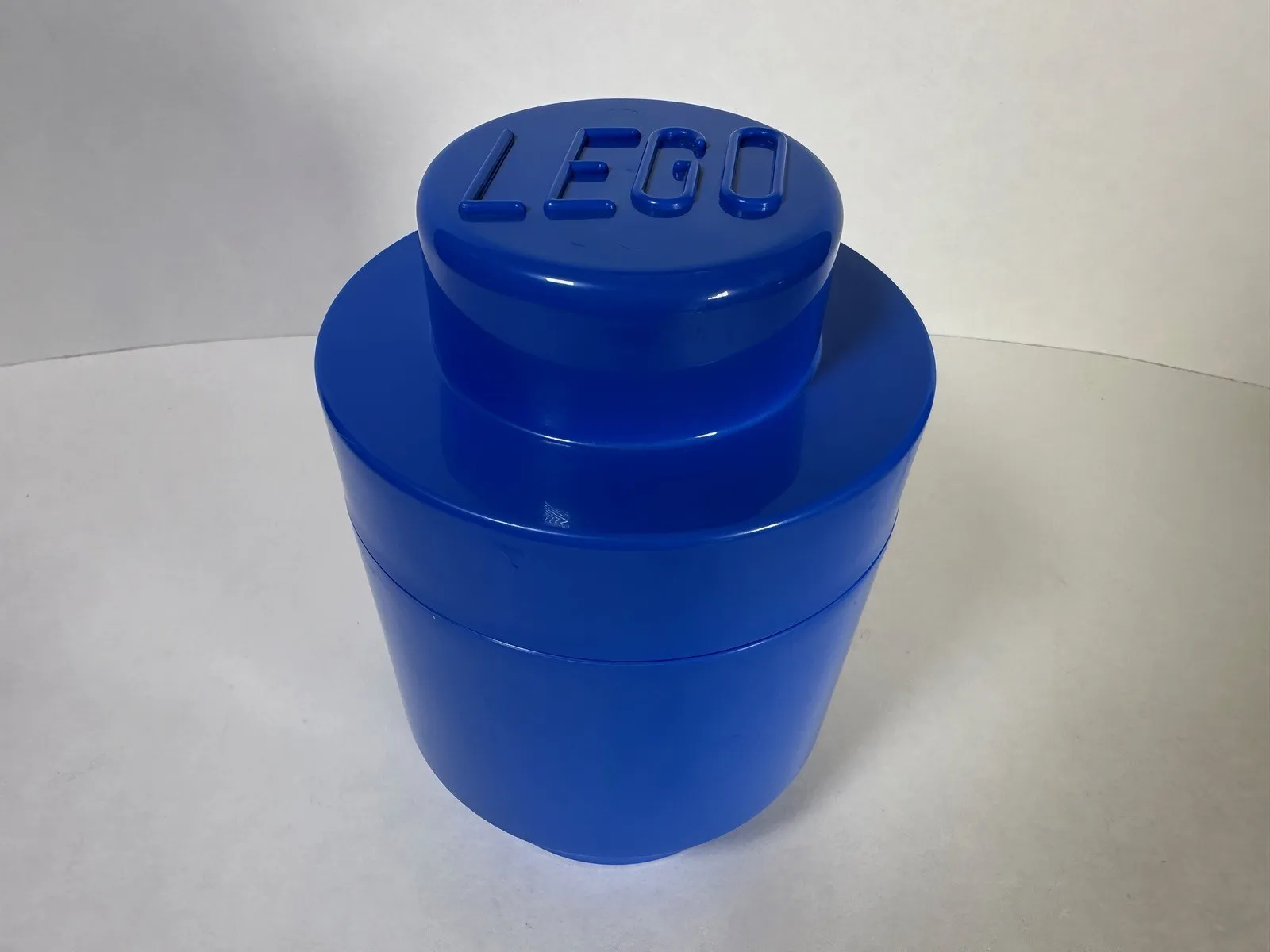 LEGO Storage Brick Container Round Blue