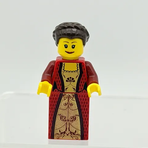 LEGO Kingdoms Queen Minifigure Dark Brown Hair Castle 10223 Chess cas504 853373