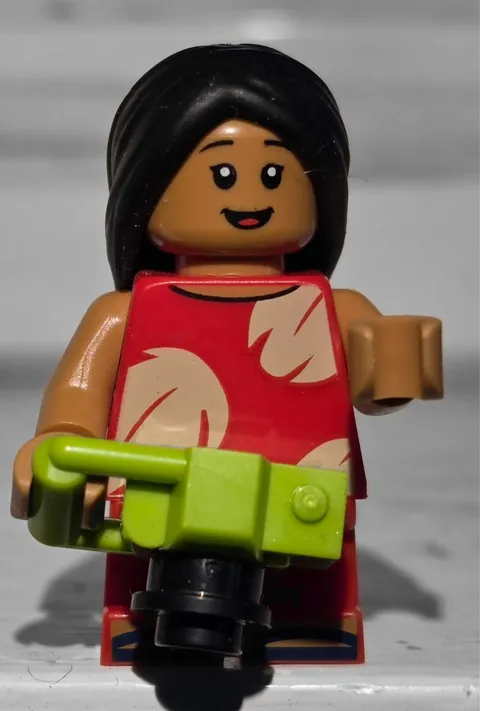 LEGO Minifigure- Lilo (Short Legs) (dis175) Disney Stitch Alien Hawaii Camera