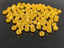 Lego 100 New Pearl Gold Plate Round 1 x 1 Pieces Studs # 4073