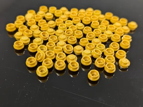 Lego 100 New Pearl Gold Plate Round 1 x 1 Pieces Studs # 4073