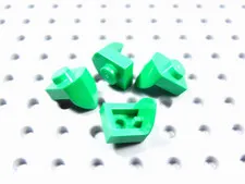 LEGO Lot of 4 Bright Green 1x1 Modified Plates w/ Tooth Claw BM