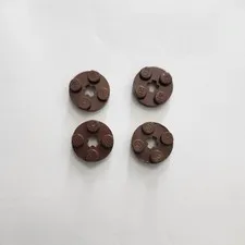 LEGO 4032 Light Brown Plate Round 2 x 2 with Axle Hole 4pcs