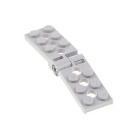 1x LEGO Hinge Plate 2x4 Light Gray Pin Gray 3 Holes 4646513 98286