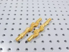 LEGO Lot of 2 Pearl Gold Spider-Man Staffs Rods Weapon Minifig AZ