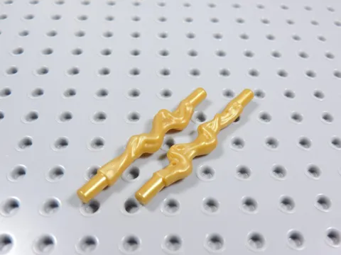 LEGO Lot of 2 Pearl Gold Spider-Man Staffs Rods Weapon Minifig AZ