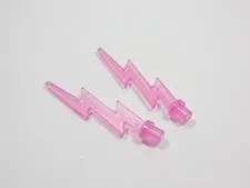 LEGO Lot of 2 Trans Pink Lightning Bolts Weapon Minifig Q7