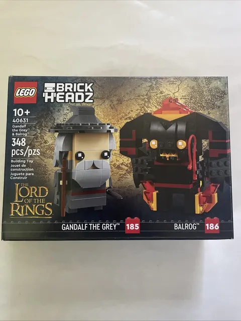 LEGO BRICKHEADZ 40631 Gandalf the Grey & Balrog Retired Set New In Sealed Box