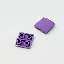 32803 LEGO Parts Slope Curved 2x2 Inverted MEDIUM LAVENDER (2)