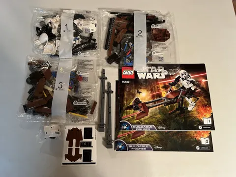 LEGO Star Wars 75532 Scout Trooper & Speeder Bike New Sealed Bags No Box