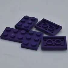 Lego - 5 Basic Dark Purple Plate 2 x 3 3021