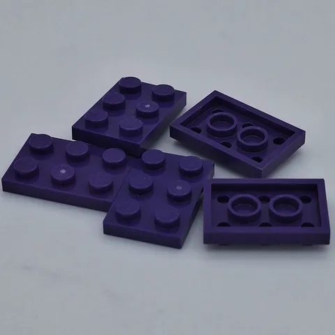 Lego - 5 Basic Dark Purple Plate 2 x 3 3021