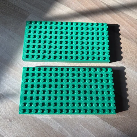 Lego Lot of 2 8x16 Green High Base Plate 4204