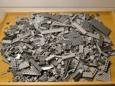 Lego Bulk Bricks Light  Grey Dark Gray Pieces Random Lot Color Plate