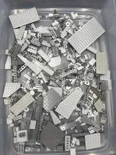1 lb. Bulk Mixed Gray Legos - standard blocks and unique pieces (Lot H)