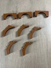 Lego Old Brown Arch Half Arch Bulk Lot 9pc Harry Potter Forest Parts Vintage