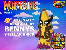 LEGO Wolverine Fortnite Peely Custom Peelverine brown suit limited by BSB23