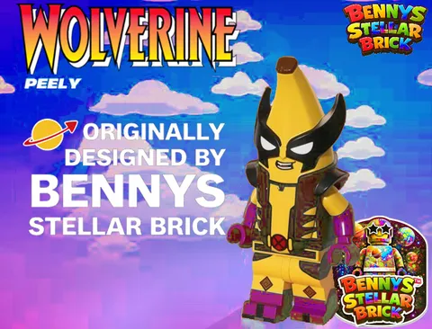LEGO Wolverine Fortnite Peely Custom Peelverine brown suit limited by BSB23