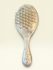 BARBIE silver hand mirror intricate floral Art Nouveau PRINCESS LOL OMG Clone
