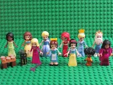 Lot of LEGO Disney Princess Minifigs Elsa Snow White Belle Ariel King Triton AW2
