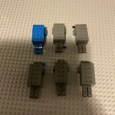 LEGO 6pcs TECHNIC Pullback Motors Friction Engine Gray Bulk Lot Pull Back