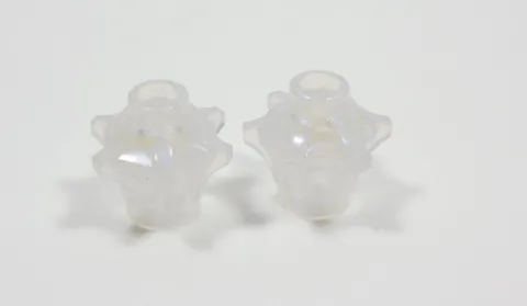 LEGO Lot of 2 Trans Opal Satin Clear 6 Point Rock Crystal Minifig Q7