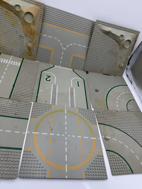 ✨Vintage LEGO  Raised Crater Moon Base Plate Grey Terrain Lot Of 9 Roads street✨