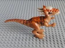 Lego Jurassic Park 75927 Stygimoloch Dark Orange Top & Dark Brown Stripes Used
