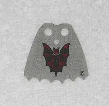 LEGO Fright Knights - Bat Lord Cape - 71345 - Light Gray Cloth - From 6007 1997