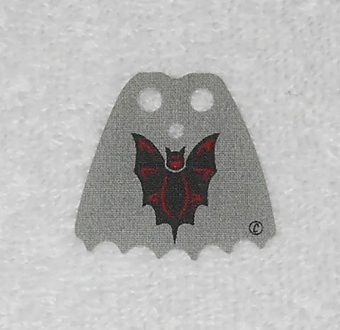 LEGO Fright Knights - Bat Lord Cape - 71345 - Light Gray Cloth - From 6007 1997