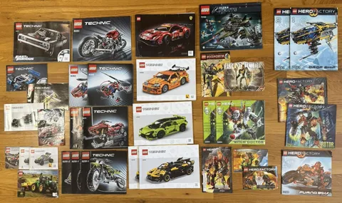 LEGO Technic Bionicle Hero Factory Manuals Lot Ferrari 488 GTE  NO PARTS