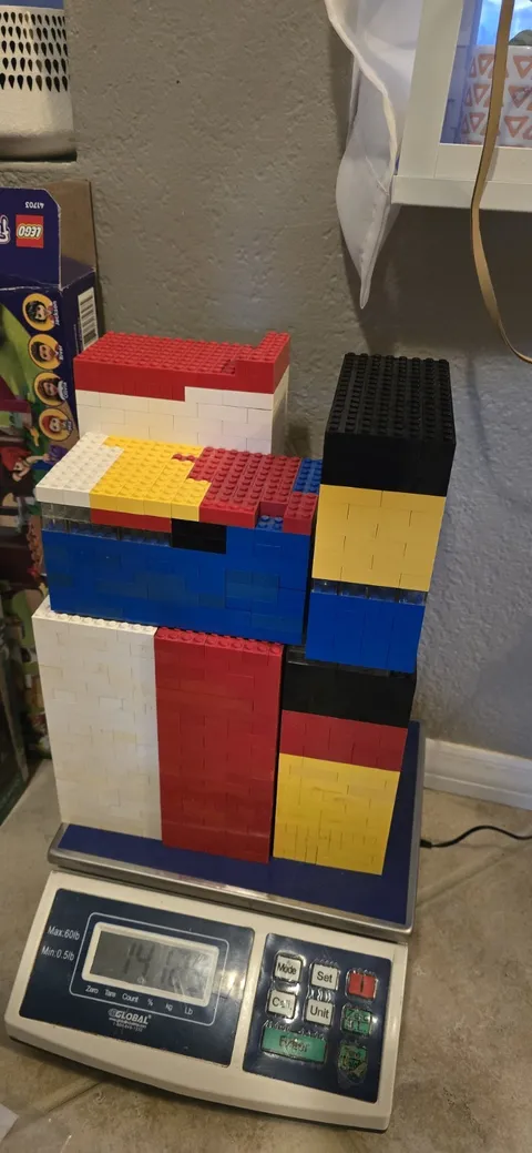 14.125 Lbs 50's-70's Vintage Lego Bricks Clean, Sorted And Stacked