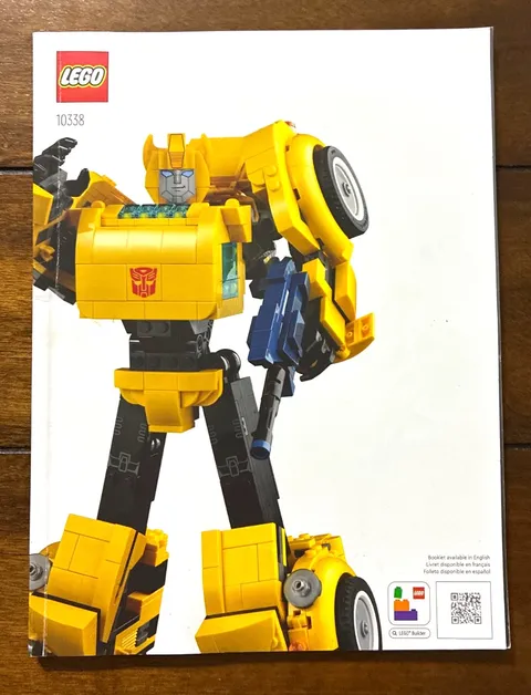 LEGO Icons 10338 Transformers Bumblebee Instruction Manual Booklet Only