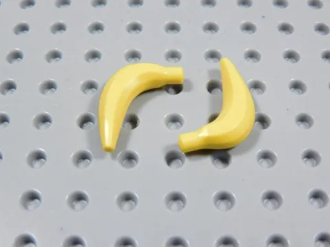 LEGO Lot of 2 Yellow Banana Fruit Food Minifig BG