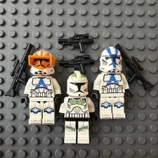 LEGO® Clone Trooper Minifigure Lot x3 332nd 501st Star Wars Clone Wars