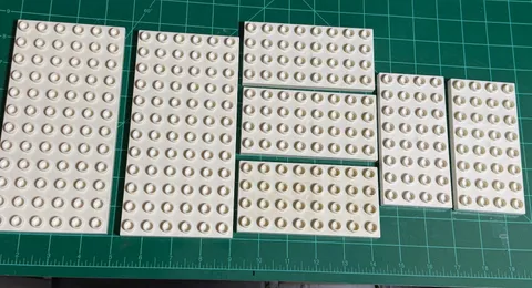 Lot of 5 Classic WHITE LEGO DUPLO base plates  7x3.5 & 5x2.5