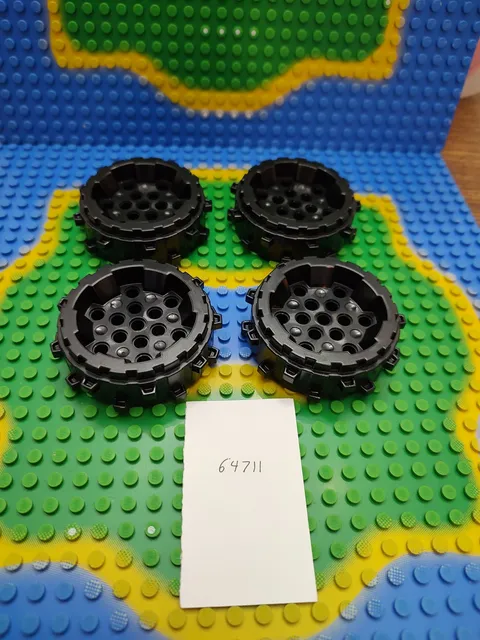 Lego 64711 Wheel Hard Plastic with Small Cleats (lot of 4)	