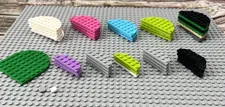 Lego Lot of 43 Plate, Round Half 2x8 (22888)/Round Corner, 2x6 Double (18980)
