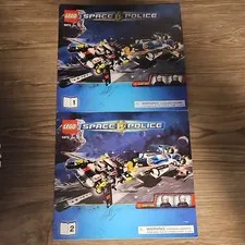 Lego Space Police 5973 Hyperspeed Pursuit Instruction Manuals Only both 1&2
