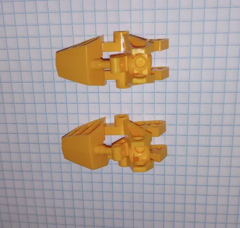 2 Lego 62386 Bionicle Bright Light Orange Flat Top Socket Foot Feet Ball Joint