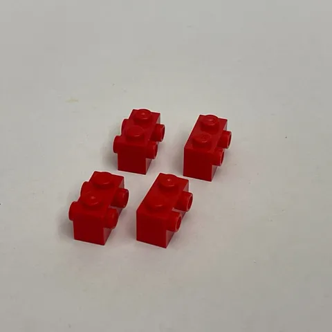 Lego 52107 Red Replacement Add-on Pieces Parts Lot of 4