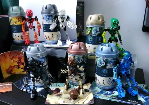 LEGO Bionicle TOA MATA Complete Set of 6 with Canisters and Instruction Manuals