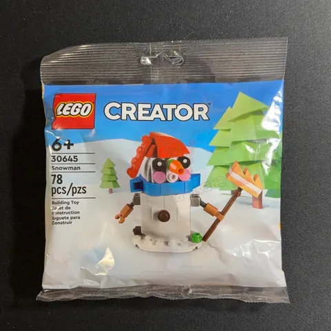 LEGO Creator Snowman Polybag 30645 78 Pieces Holiday Seasonal Toy