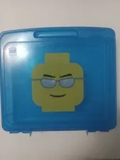 Lego Case Blue Head Sunglasses Carrying Tote Storage Box Clear Project Container