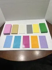 Lego Plate — 21 Medium 8x16 16x8 studs plates / baseplates Multicolor Lot