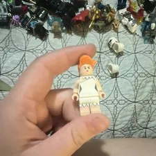 LEGO Minifigures Cave Woman Minifigure White Dress Outfit Orange Hair