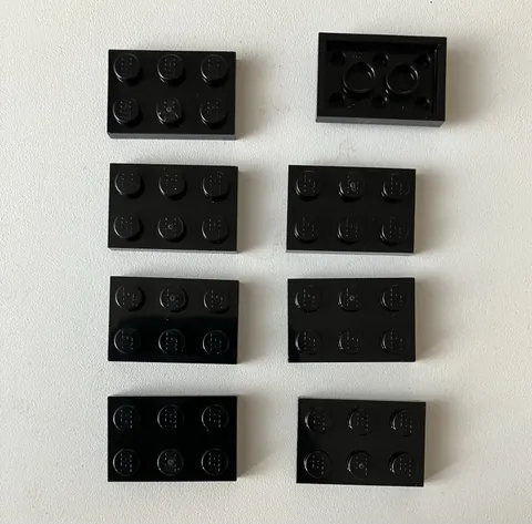 LEGO 8x NEW Pieces Plate 2x3 BLACK #3021
